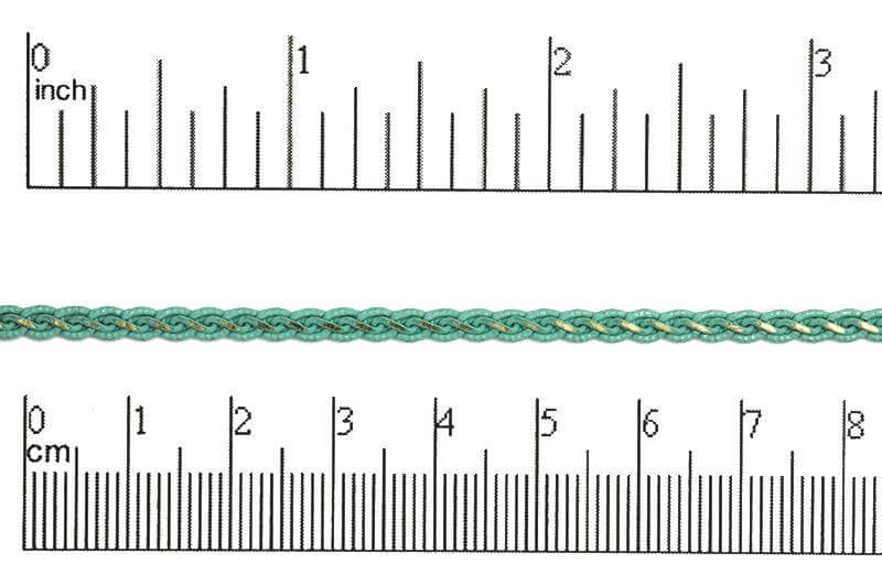 4mm Flat Braided Two-Tone Curb Chain - Made of Brass and Enamel - Sold by the Foot - Ch-876