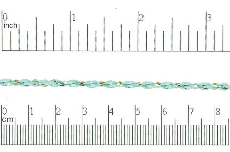 3mm Two-Tone Rope Chain - Made of gold-plated brass, with vibrant enamel coating - Sold by the foot - Ch-875