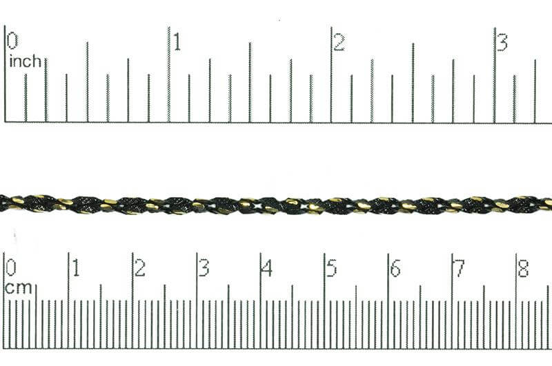 3mm Two-Tone Rope Chain - Made of gold-plated brass, with vibrant enamel coating - Sold by the foot - Ch-875