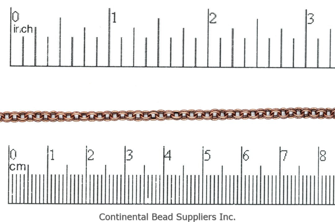 3mm Double Link Cable Chain Sold by The Foot - CH 885