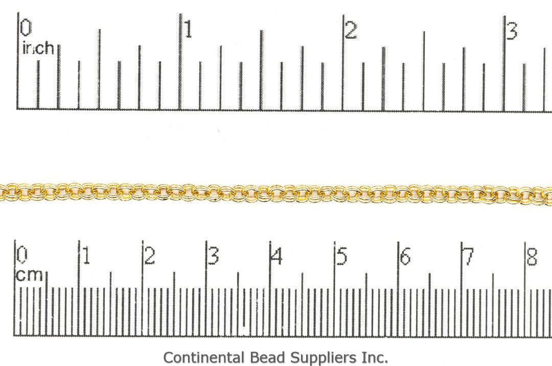 3mm Double Link Cable Chain Sold by The Foot - CH 885