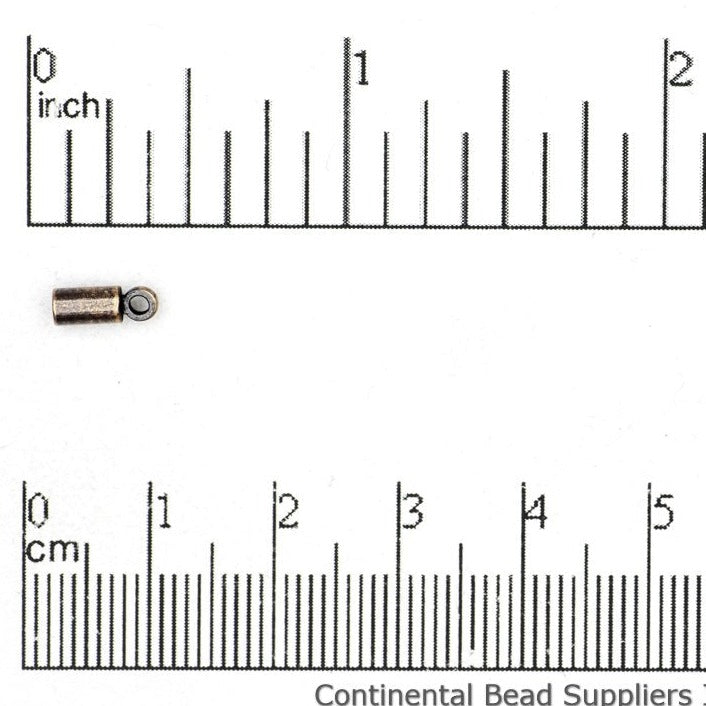 3mm Glue-In Cord End Cap in Multiple Colors - Sold by the Piece - CCAP3