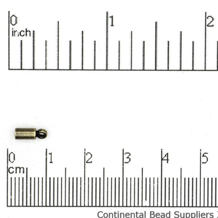 3mm Glue-In Cord End Cap in Multiple Colors - Sold by the Piece - CCAP3