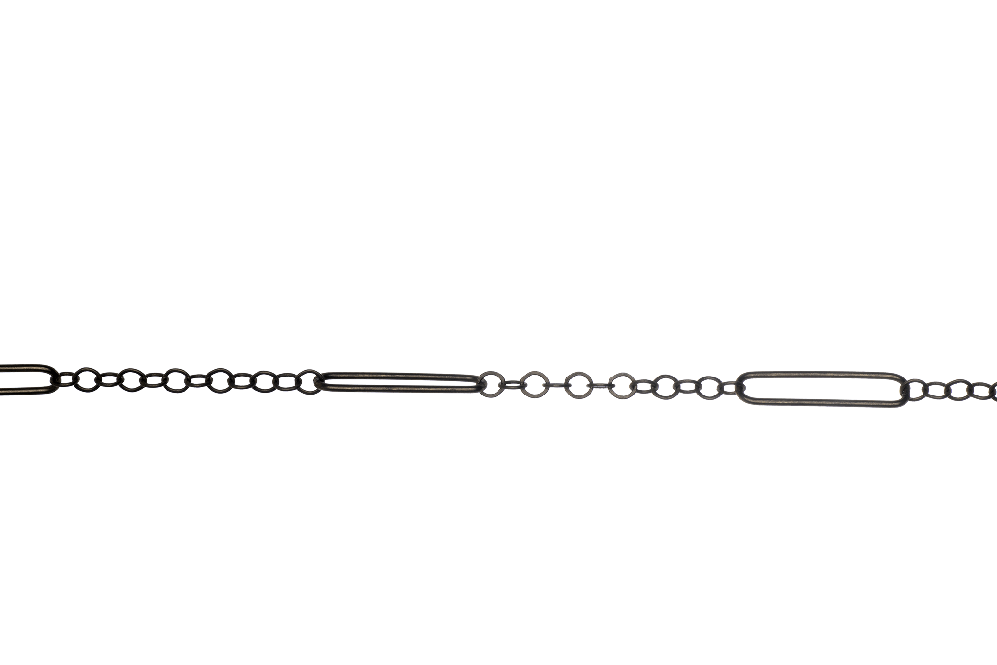 22mm x 5mm Specialty Paperclip and Round Cable Chain available in Multiple Colors sold by the Foot - CH2604