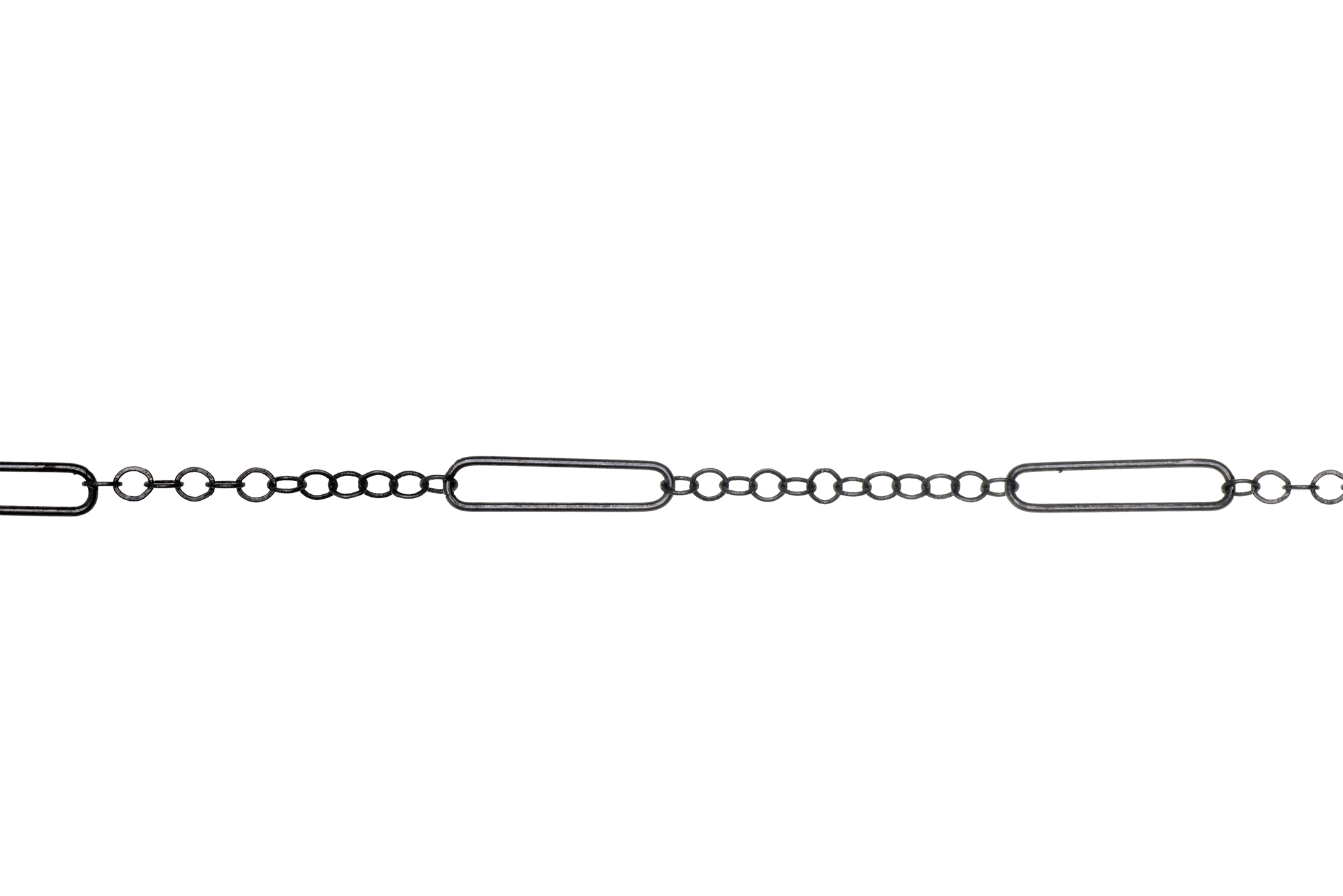 22mm x 5mm Specialty Paperclip and Round Cable Chain available in Multiple Colors sold by the Foot - CH2604
