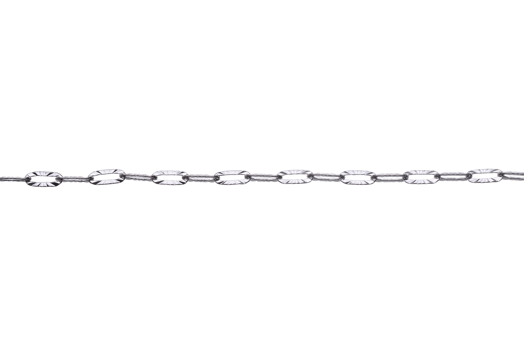 Paperclip Cable Chain with Kinked Design measures 6mm x 3mm available in Many Finishes sold by the Foot - CH 2607