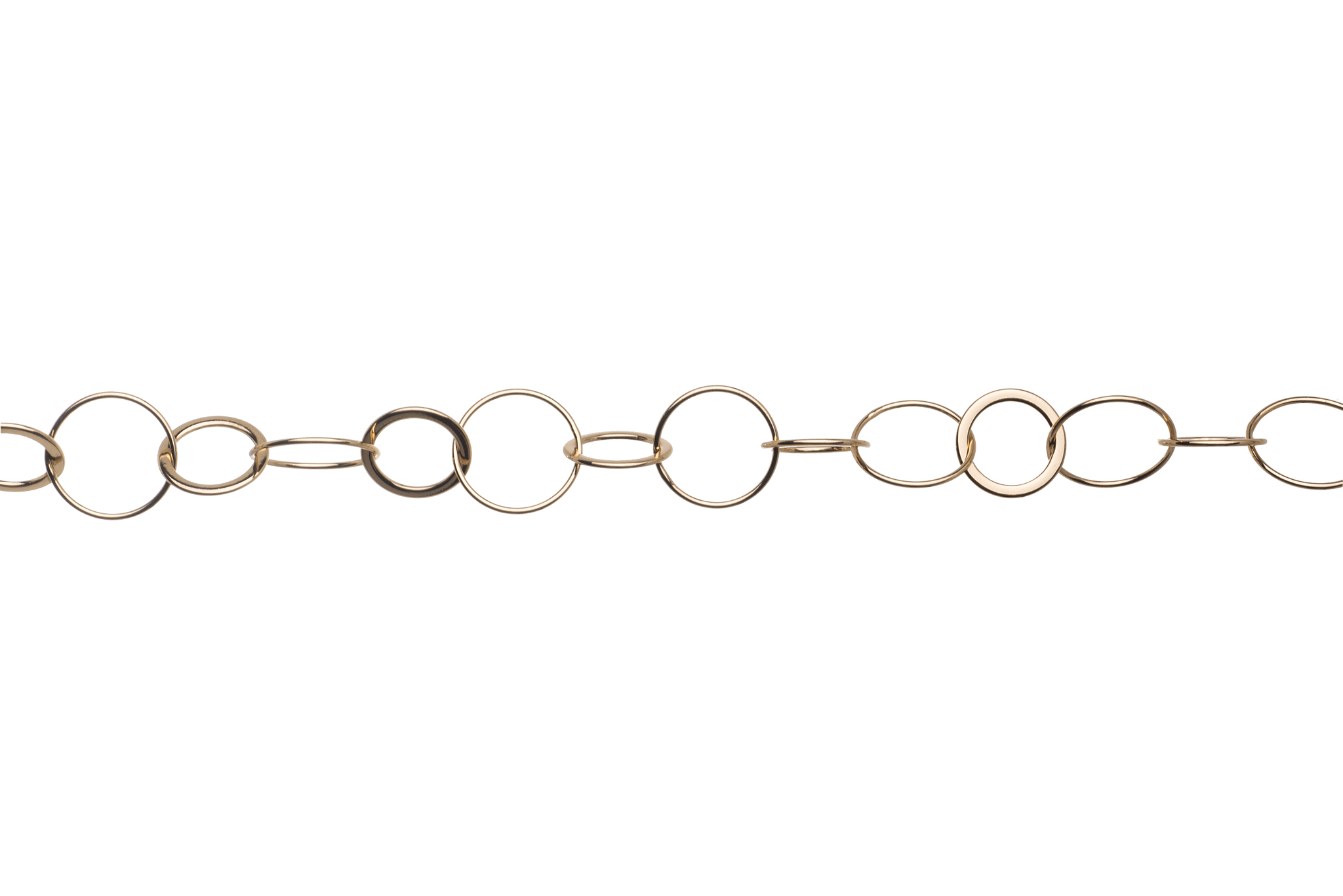 Round Cable Chain with 12mm and 18mm Links available in Multiple Colors sold by the Foot - CH 2612