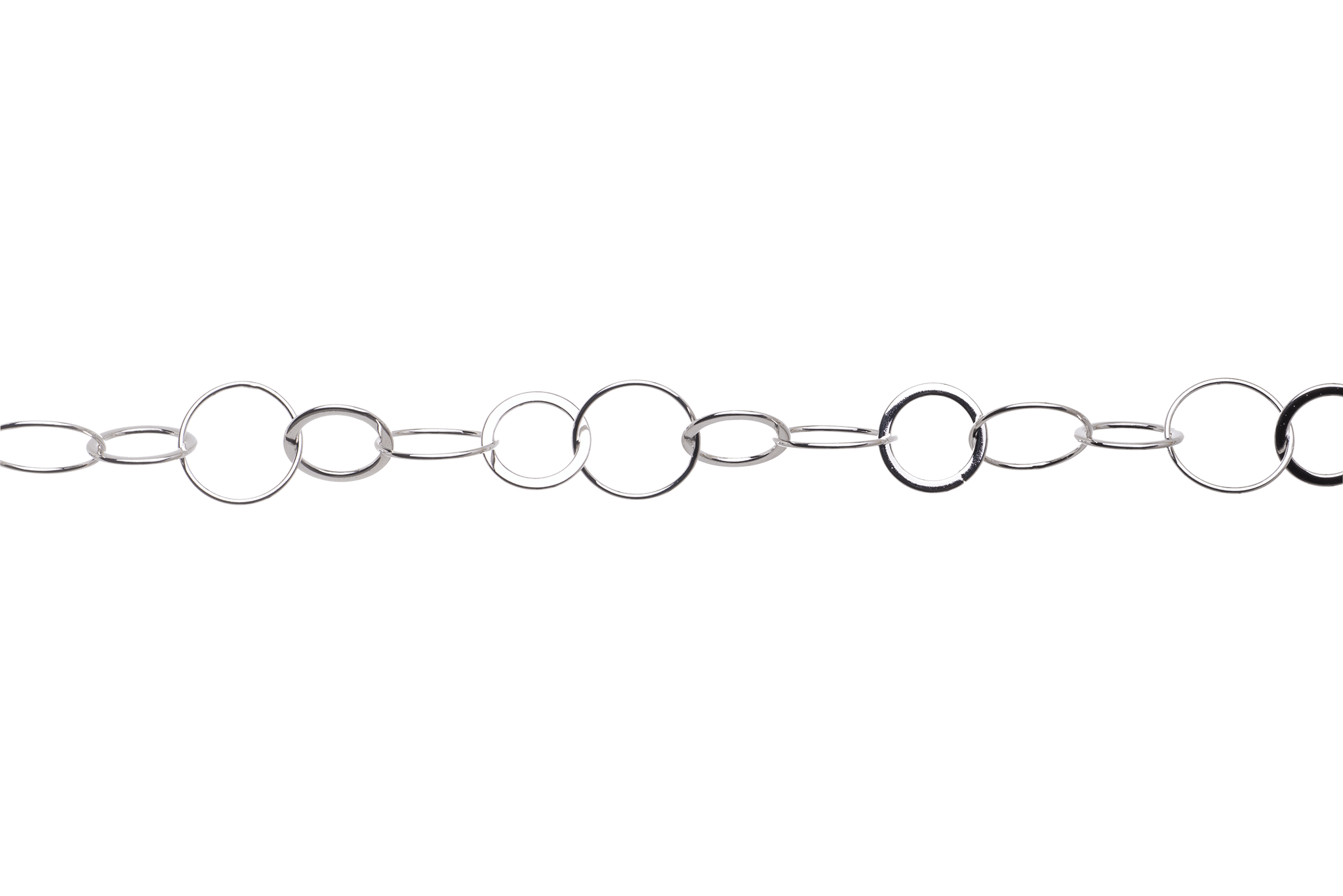 Round Cable Chain with 12mm and 18mm Links available in Multiple Colors sold by the Foot - CH 2612