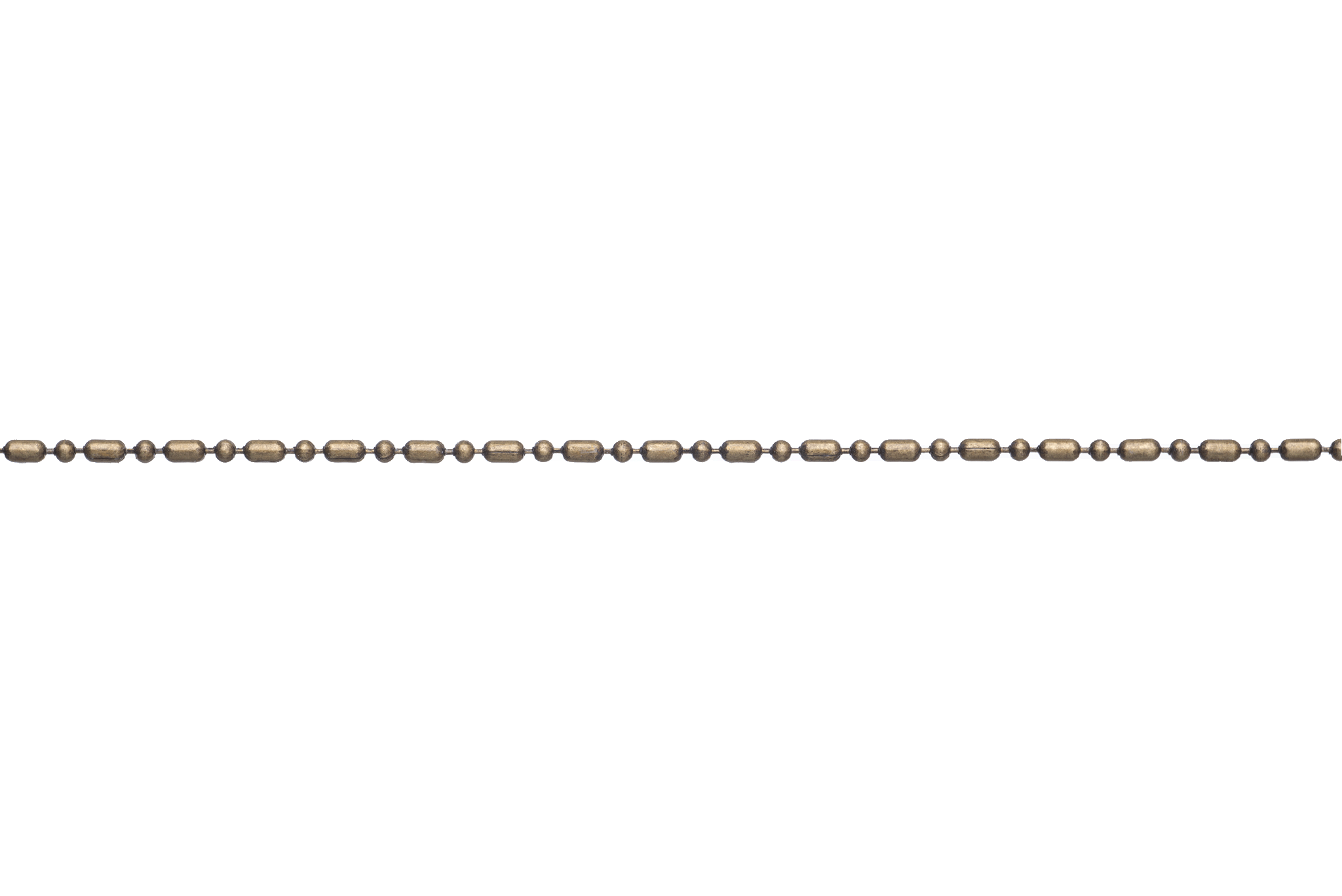 1mm Petite Dot-Dash Ball Chain - Made of Brass - Sold by the Foot - CH-901