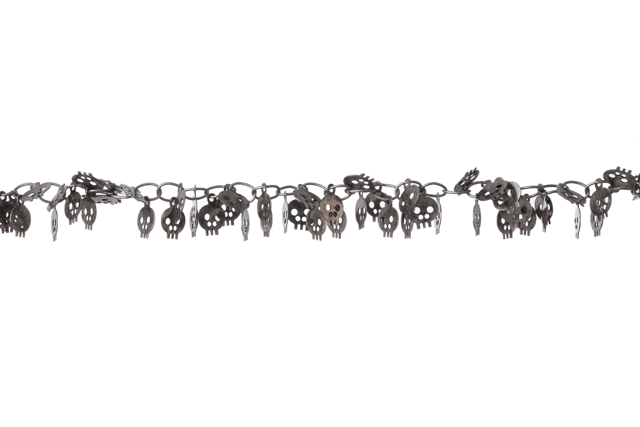 6mm Halloween Dangling Skull Chain - Made of Brass - Sold by the Foot - Ch-908