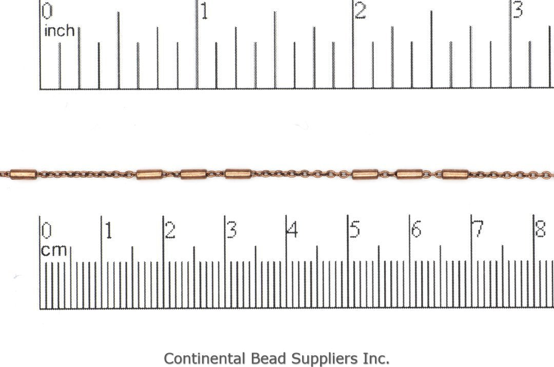 1mm Petite Three Bar Satellite Cable Chain - Made of Brass - Sold by the Foot - Ch-922