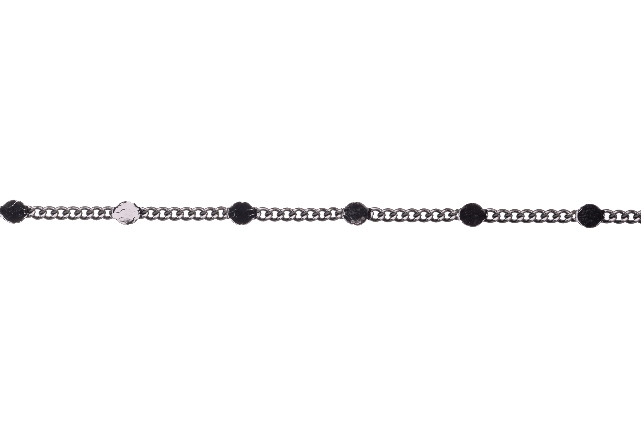 2.25mm Curb Hammered Satellite Chain sold by the Foot - CH 929