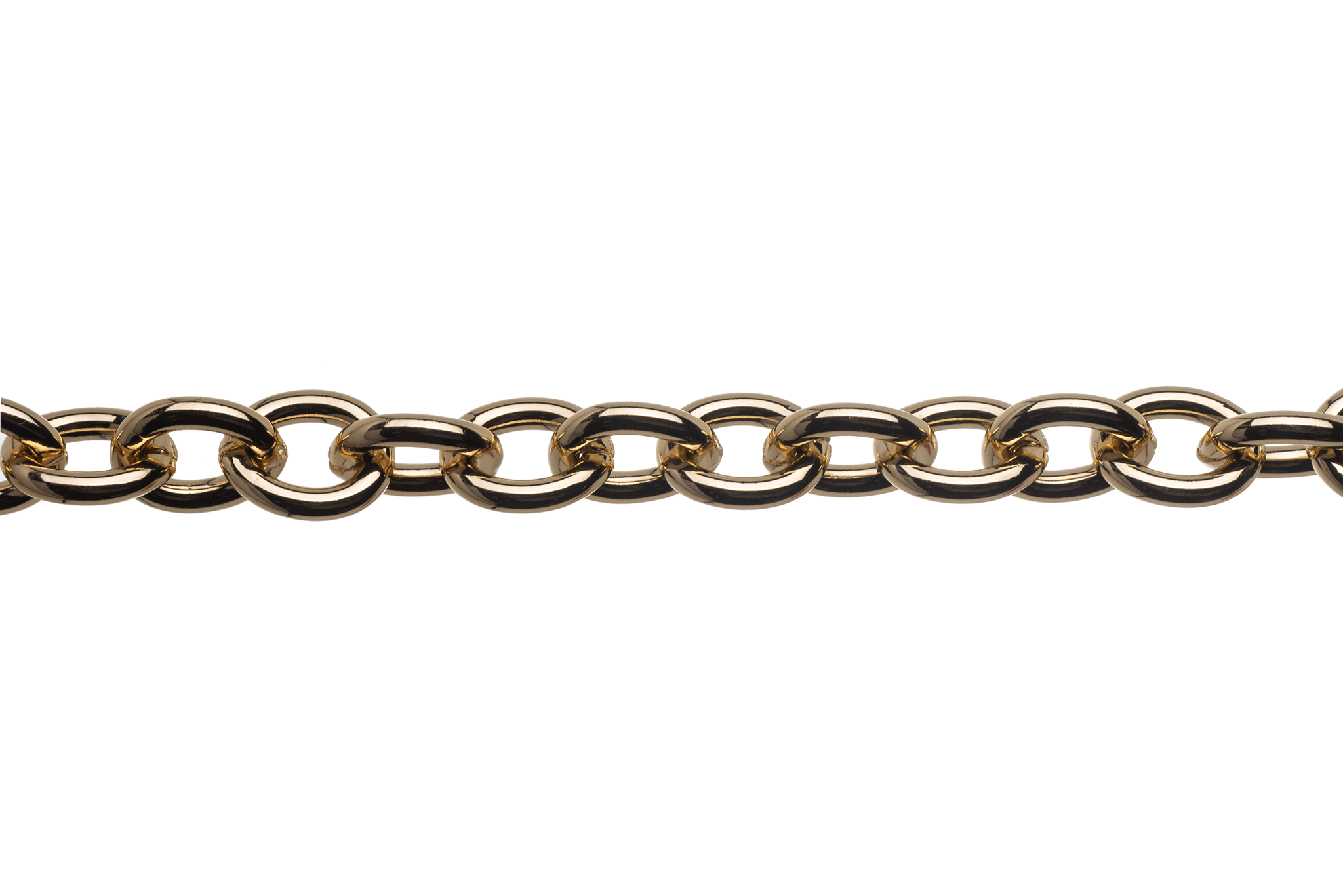15mm x 12.5mm Aluminum Round Cable Chain - CH 945 - Sold by the Foot