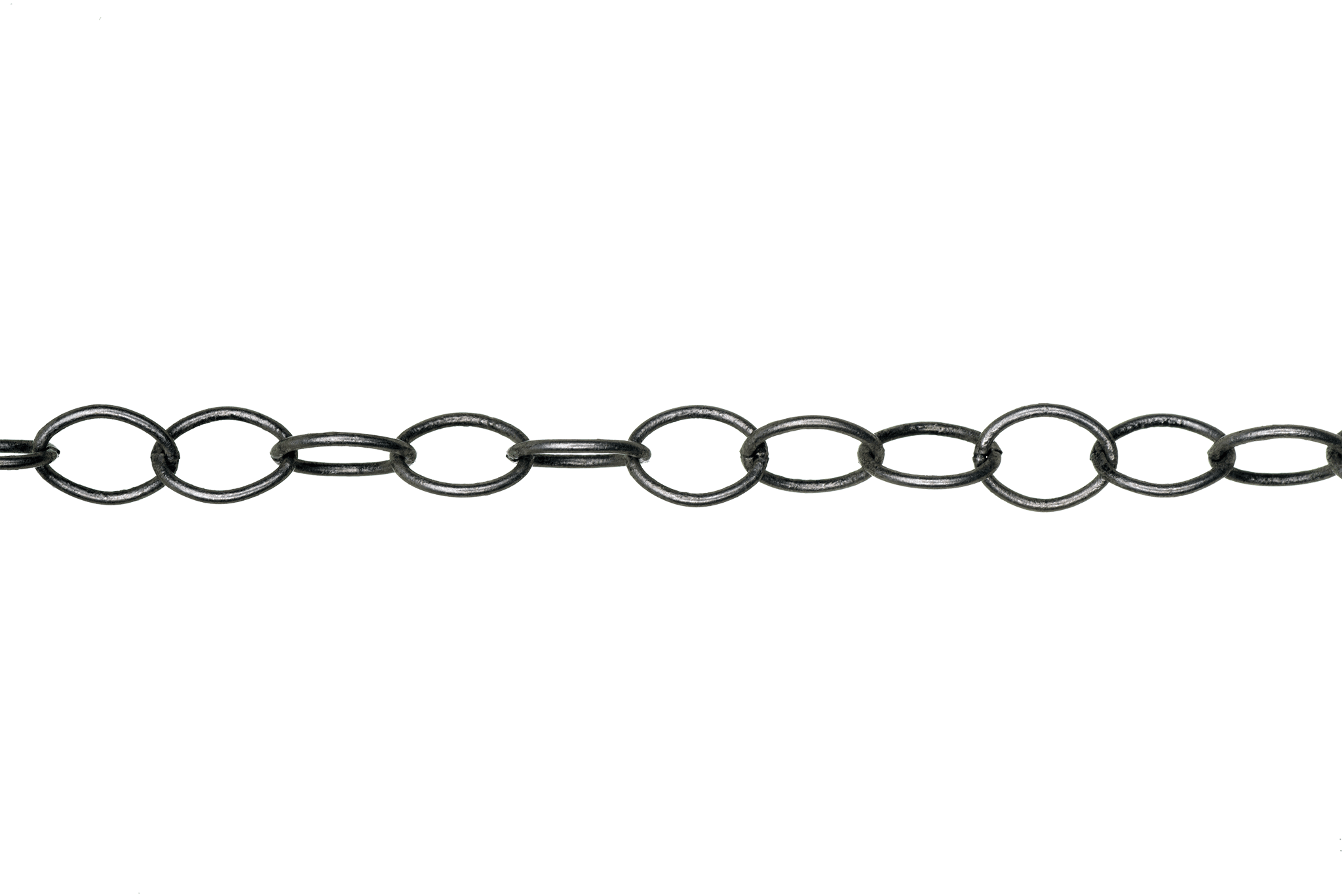 Thin Round Cable Chain multiple finishes available measures 6mm x 5mm sold by the Foot - CH 2600