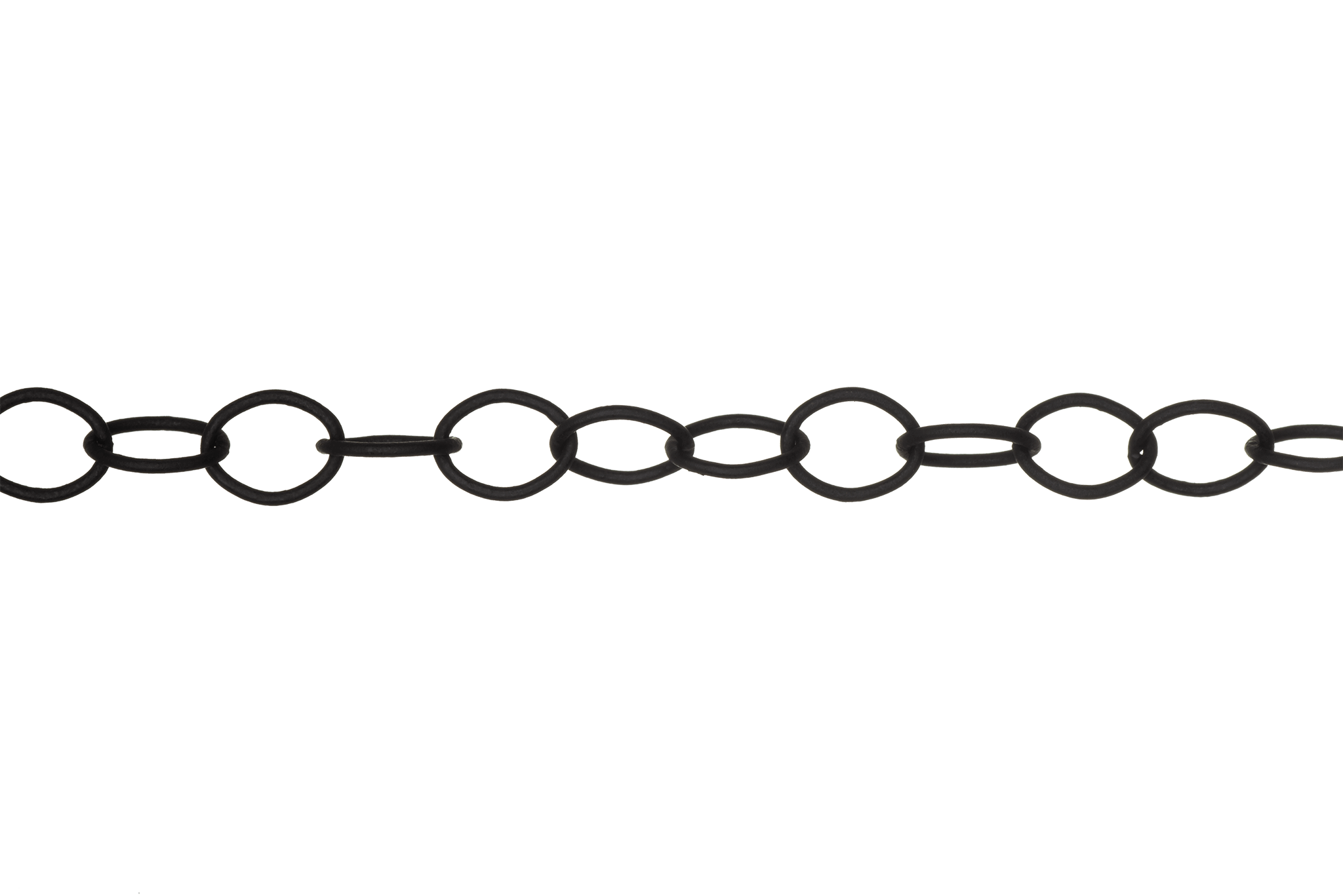 Thin Round Cable Chain multiple finishes available measures 6mm x 5mm sold by the Foot - CH 2600