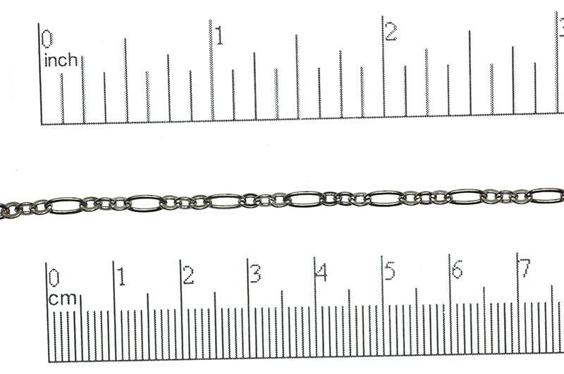 Cable Chain Small Size - Multiple Finishes Available - Measures 6.4mm x 3mm - Sold by the Foot - CH 260