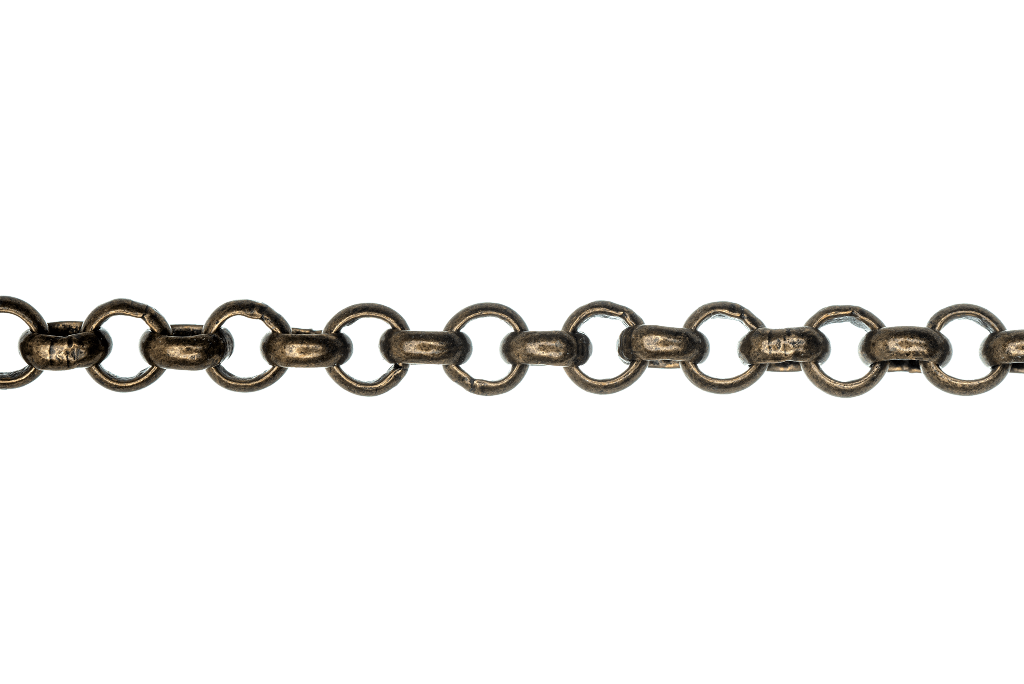 Rolo Belcher Chain Medium Size measures 3.5mm available in Multiple Finishes sold by the Foot - CH 350