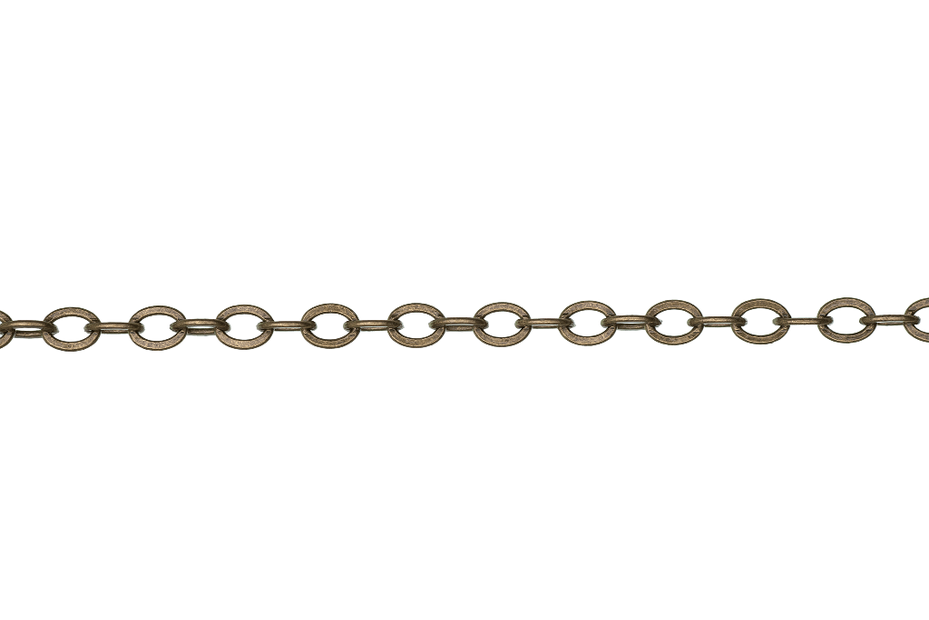 Cable Chain Medium Size - Multiple Finishes Available - Measures 3mm x 4mm - Sold by the Foot - CH 819
