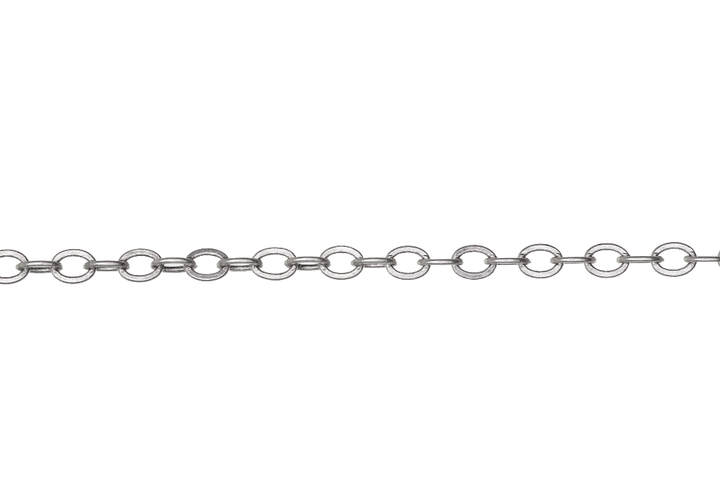 Cable Chain Medium Size - Multiple Finishes Available - Measures 3mm x 4mm - Sold by the Foot - CH 819