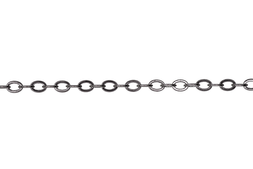 Cable Chain Medium Size - Multiple Finishes Available - Measures 3mm x 4mm - Sold by the Foot - CH 819