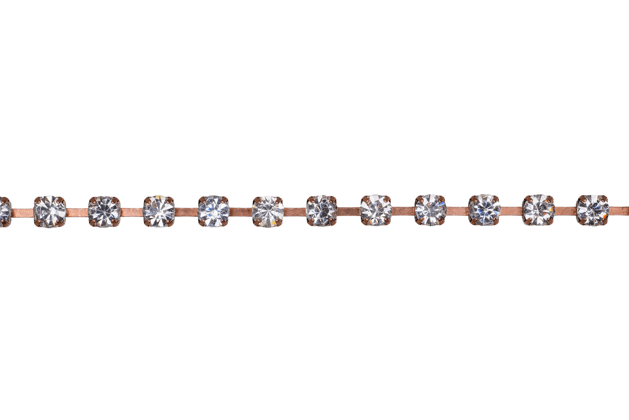 4mm Rhinestone Cup Chain - Made of Brass - Sold by the Foot - Ch-849