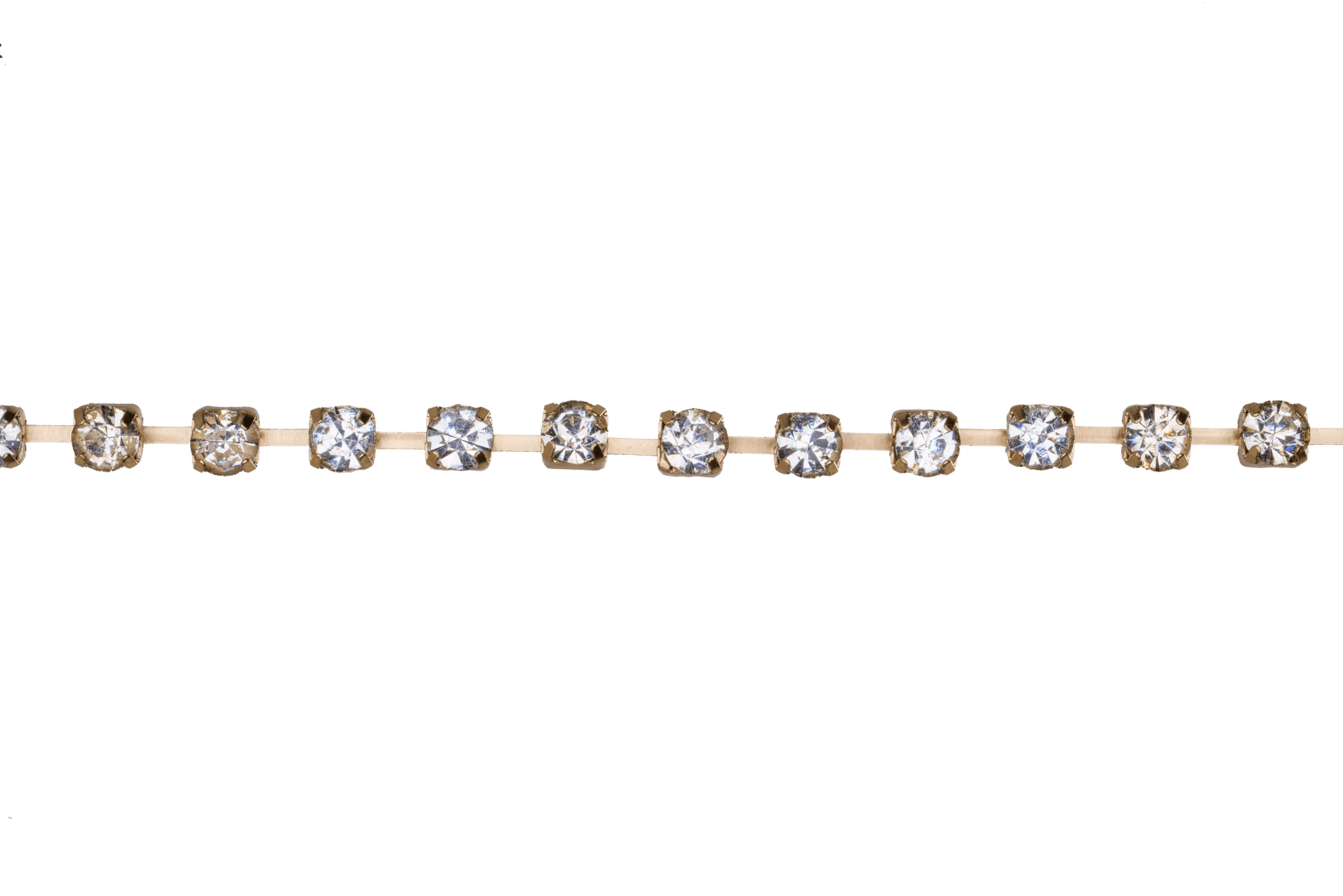 4mm Rhinestone Cup Chain - Made of Brass - Sold by the Foot - Ch-849