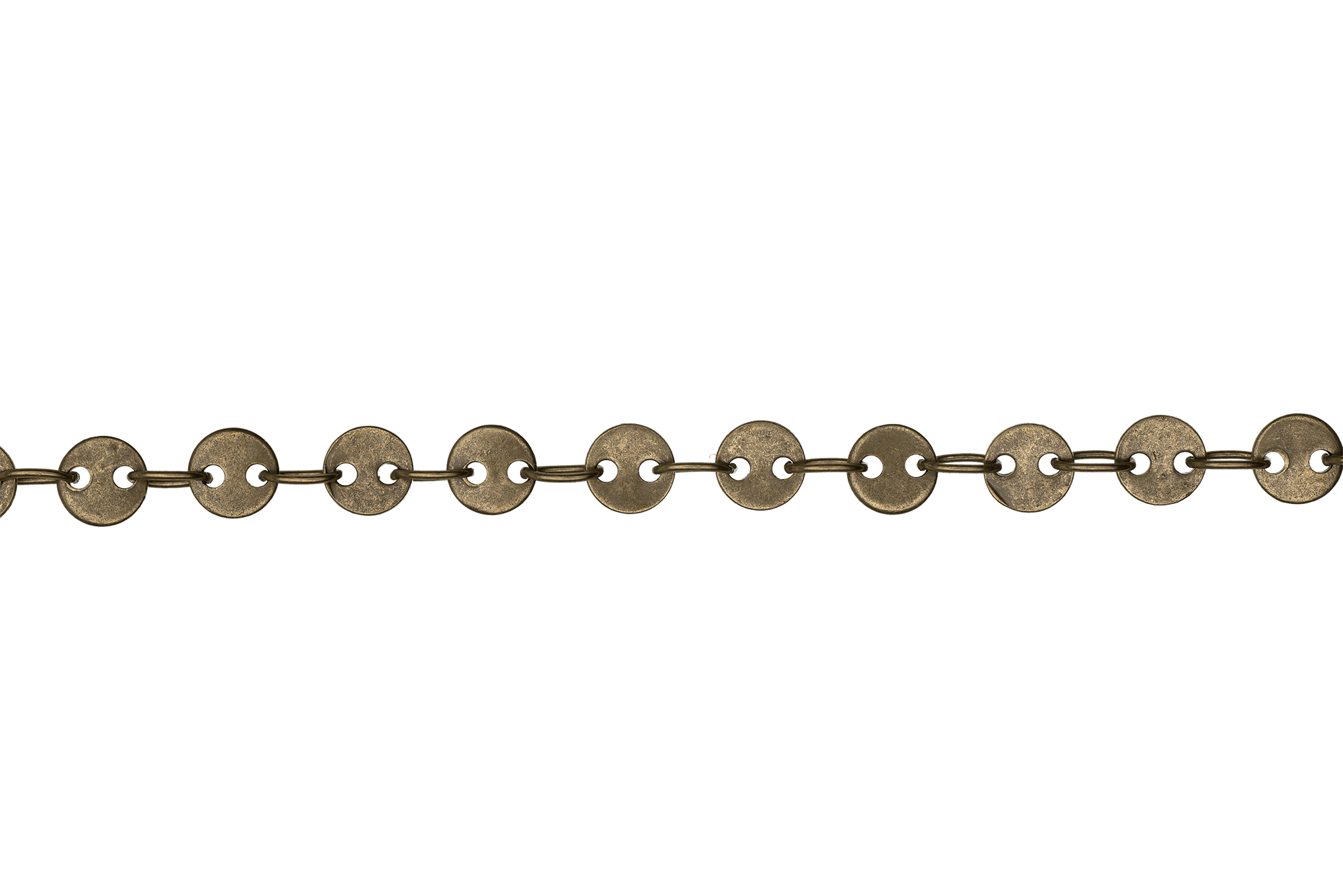 Round Disc Specialty Chain Medium Size measures 4mm available in Multiple Finishes sold by the Foot - CH 897