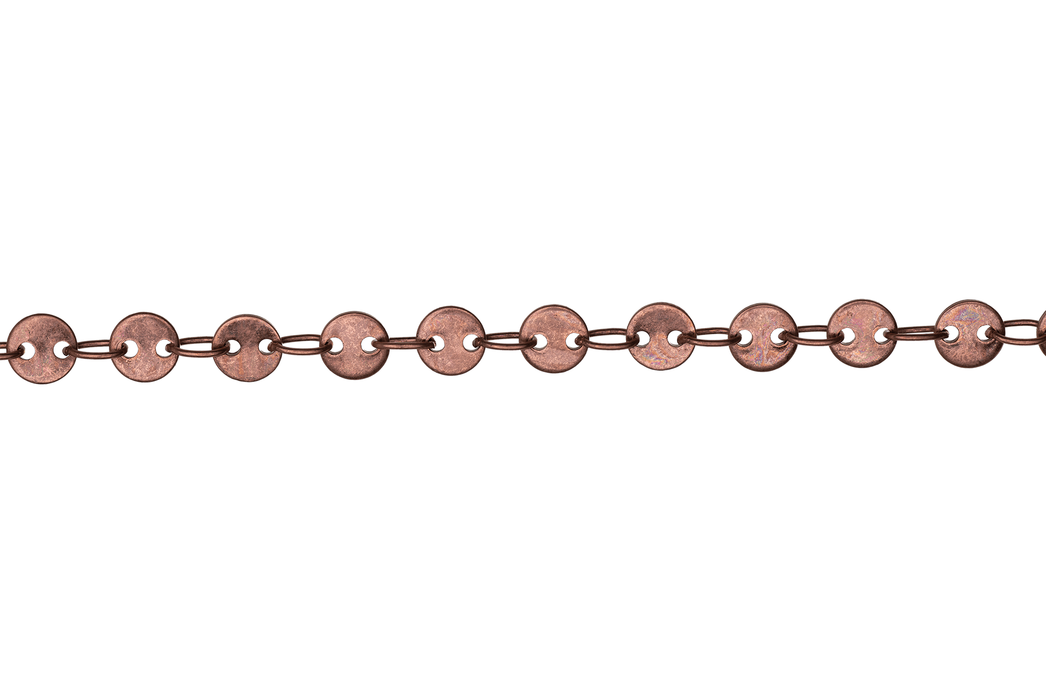 Round Disc Specialty Chain Medium Size measures 4mm available in Multiple Finishes sold by the Foot - CH 897
