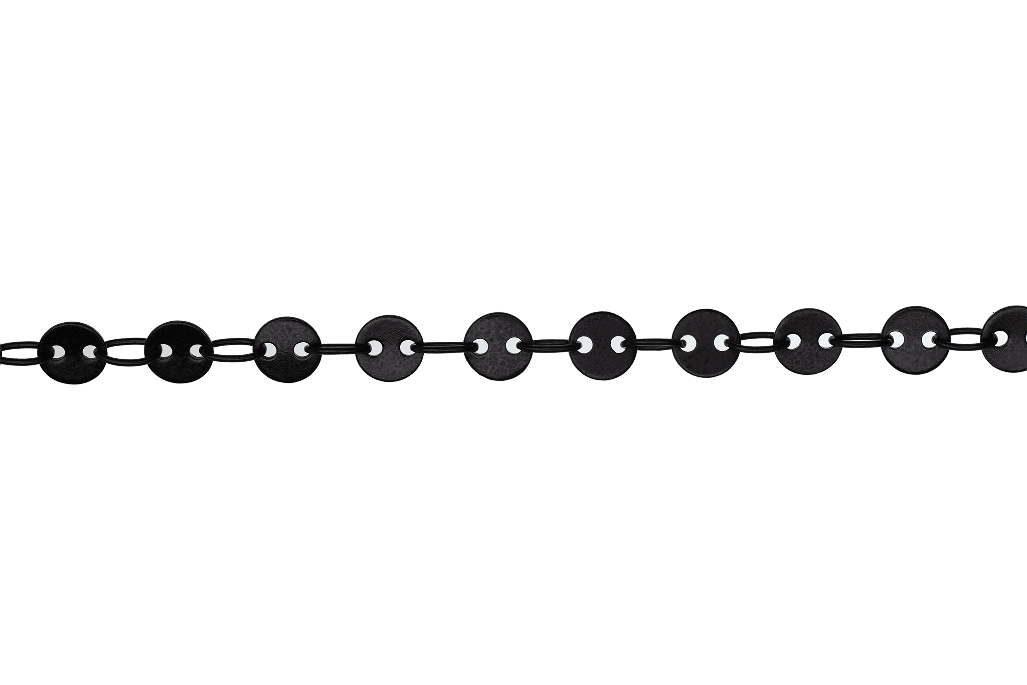Round Disc Specialty Chain Medium Size measures 4mm available in Multiple Finishes sold by the Foot - CH 897