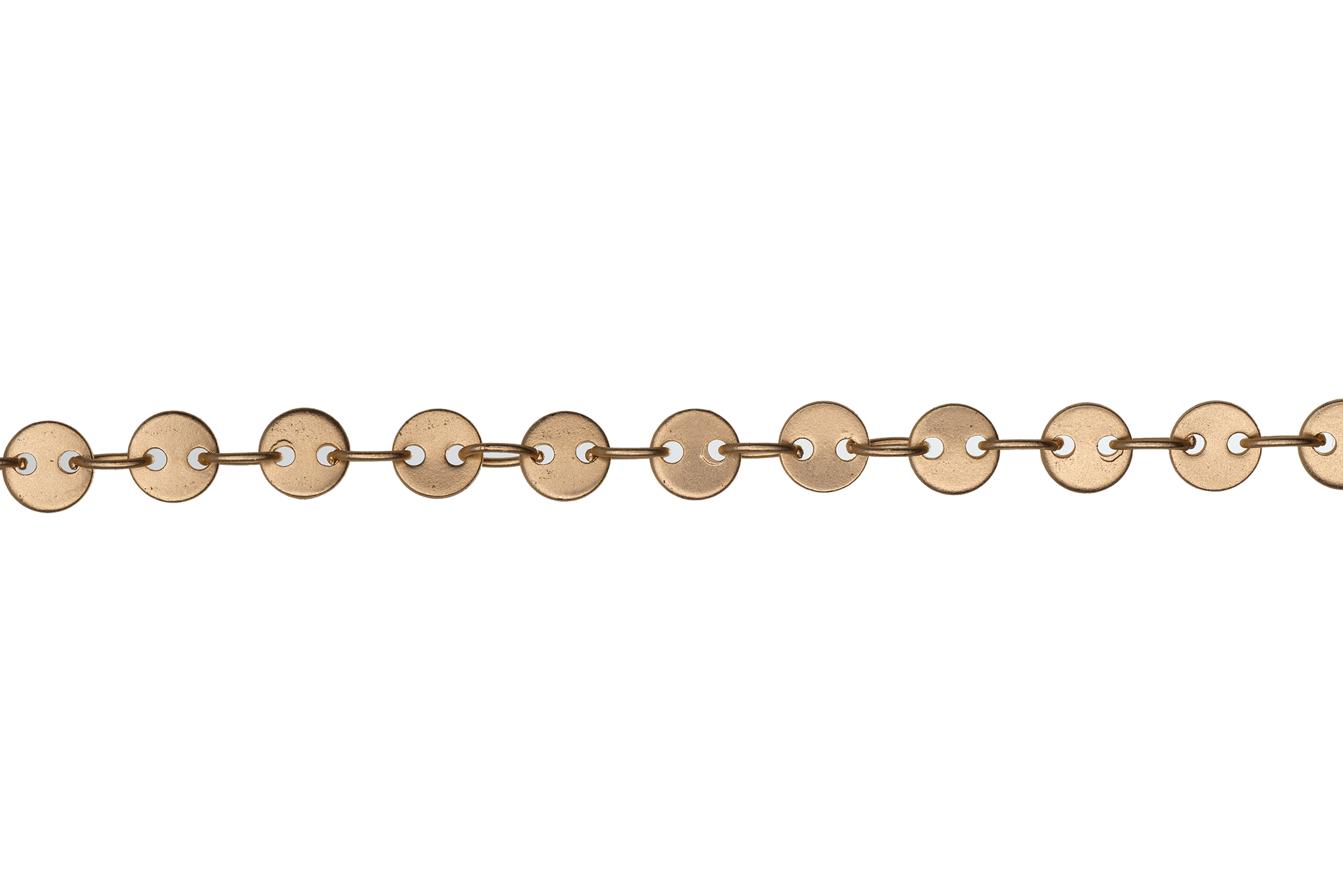 Round Disc Specialty Chain Medium Size measures 4mm available in Multiple Finishes sold by the Foot - CH 897