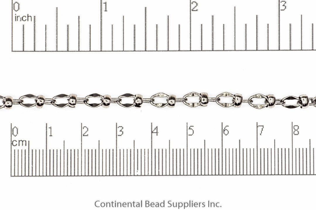 6mm Hammered Cable Satellite Chain Sold by The Foot - CH 919