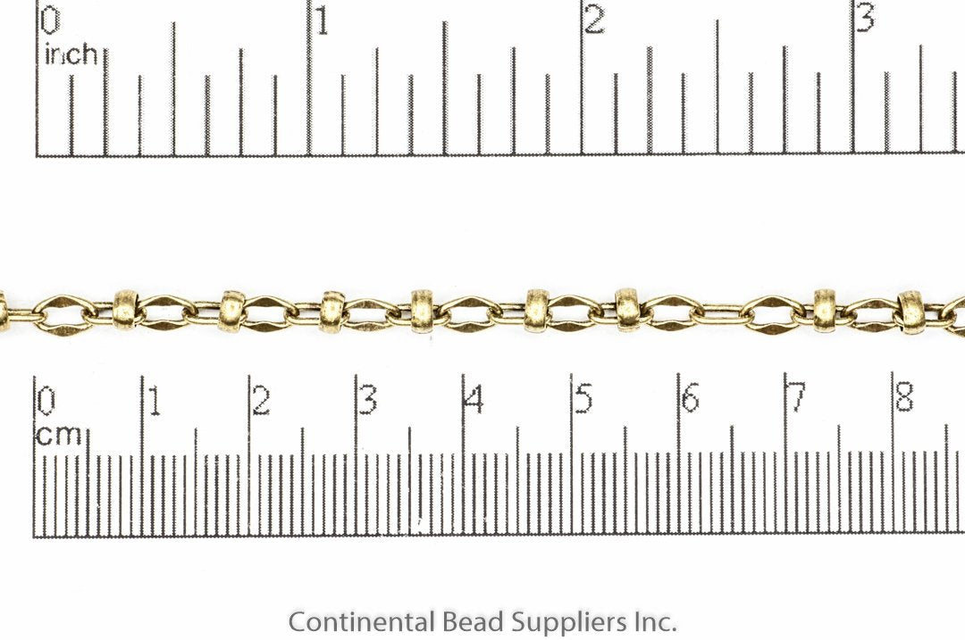 6mm Hammered Cable Satellite Chain Sold by The Foot - CH 919