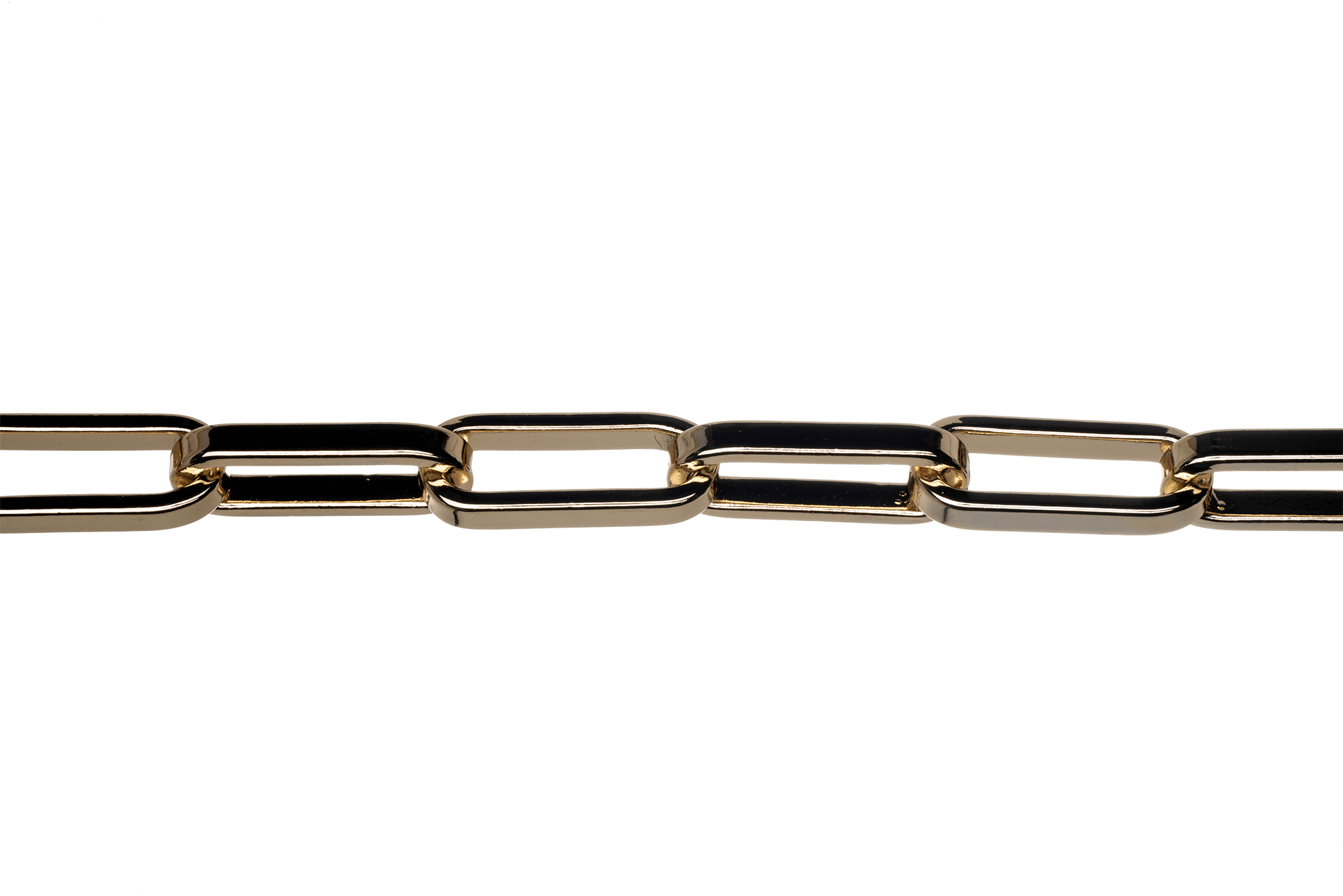 28mm x 10.7mm XL Paperclip Chain - Made of plated aluminum - Sold by the foot - Ch-940