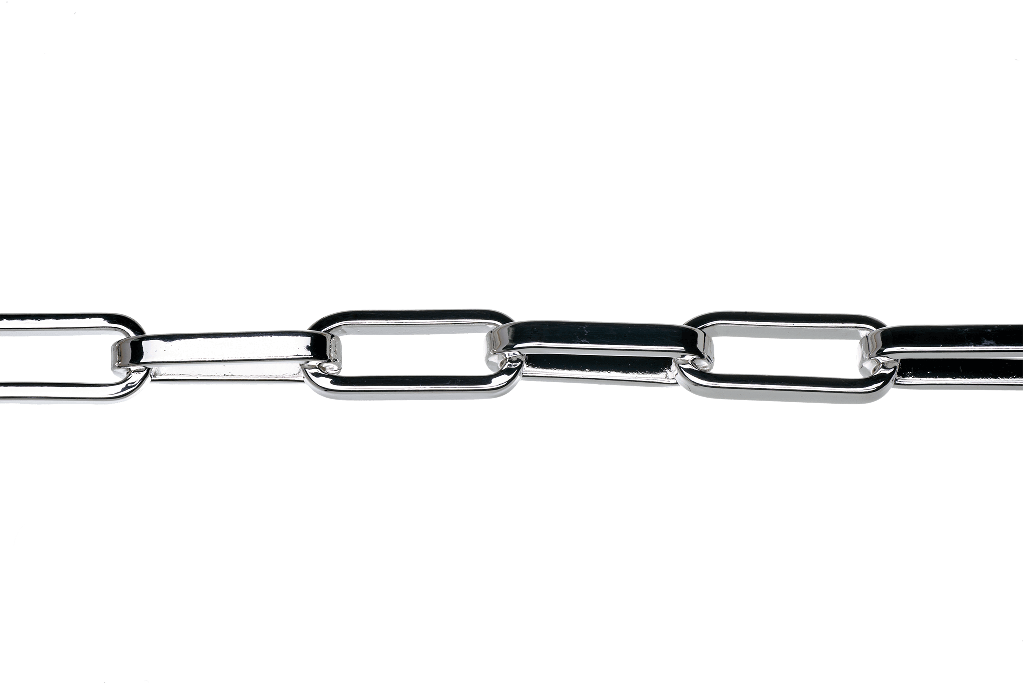 28mm x 10.7mm XL Paperclip Chain - Made of plated aluminum - Sold by the foot - Ch-940