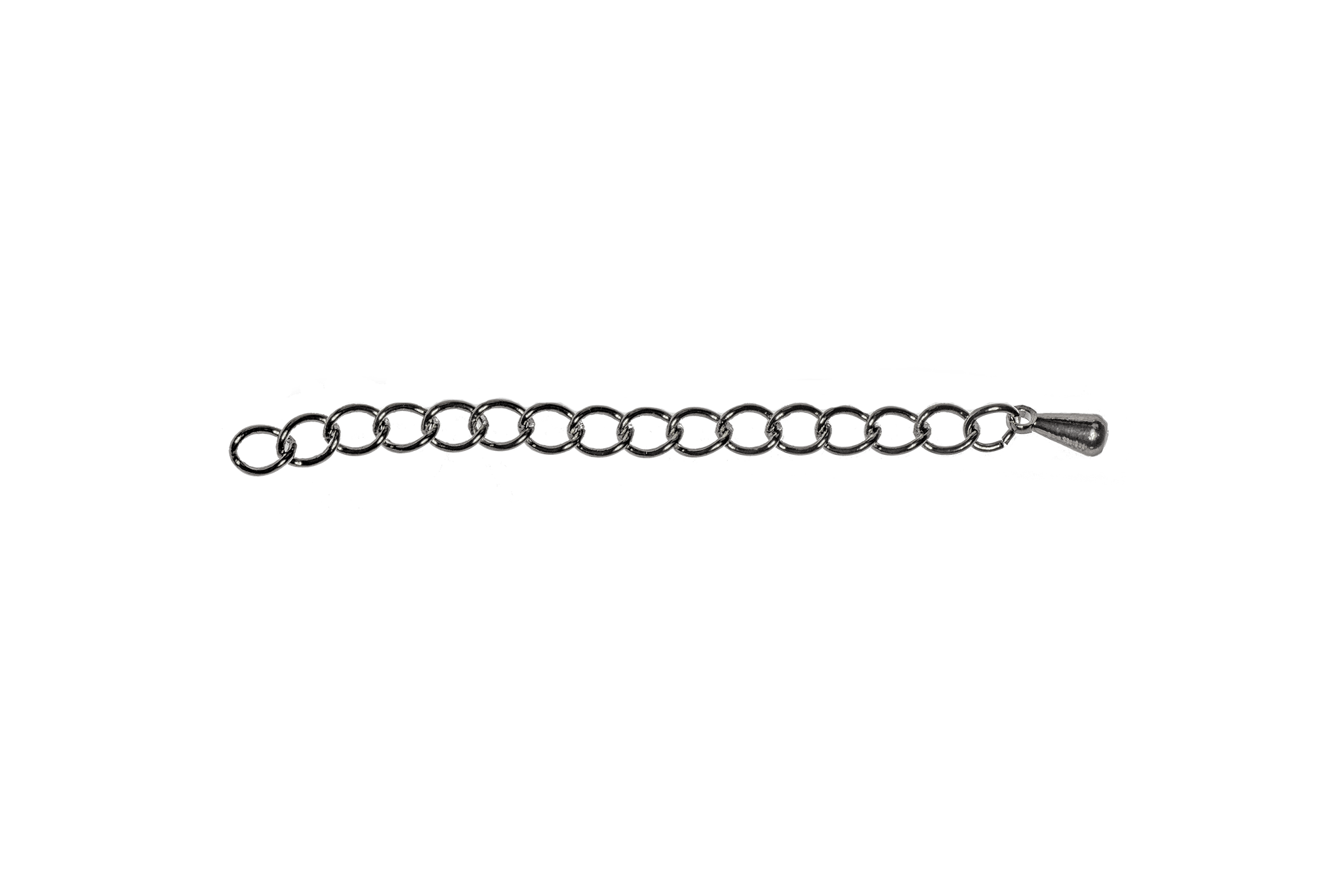 3mm Extender Curb Chain w/Pendant - Available in Multiple Colors - Sold Individually - CH-EXT2 2''