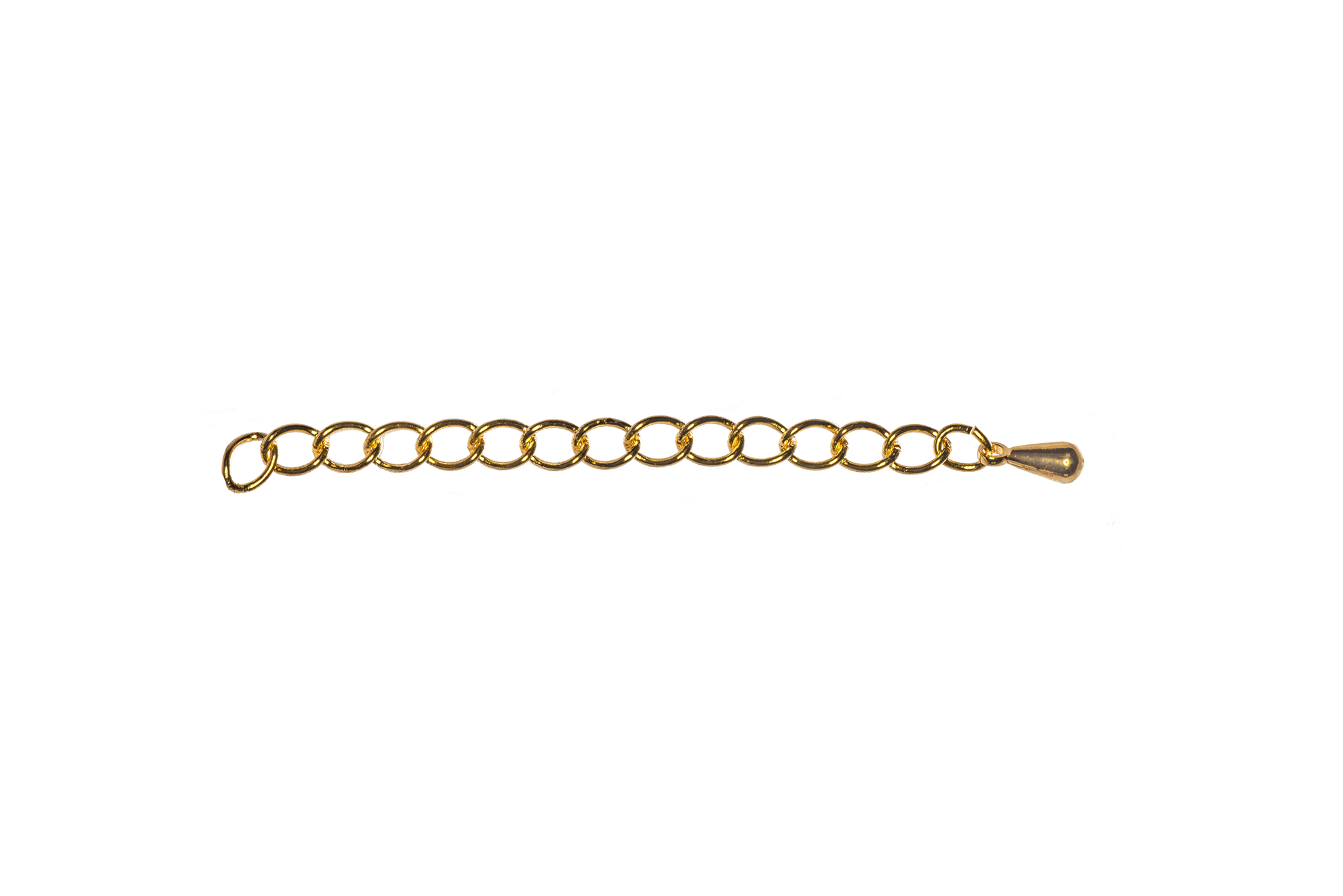 3mm Extender Curb Chain w/Pendant - Available in Multiple Colors - Sold Individually - CH-EXT2 2''