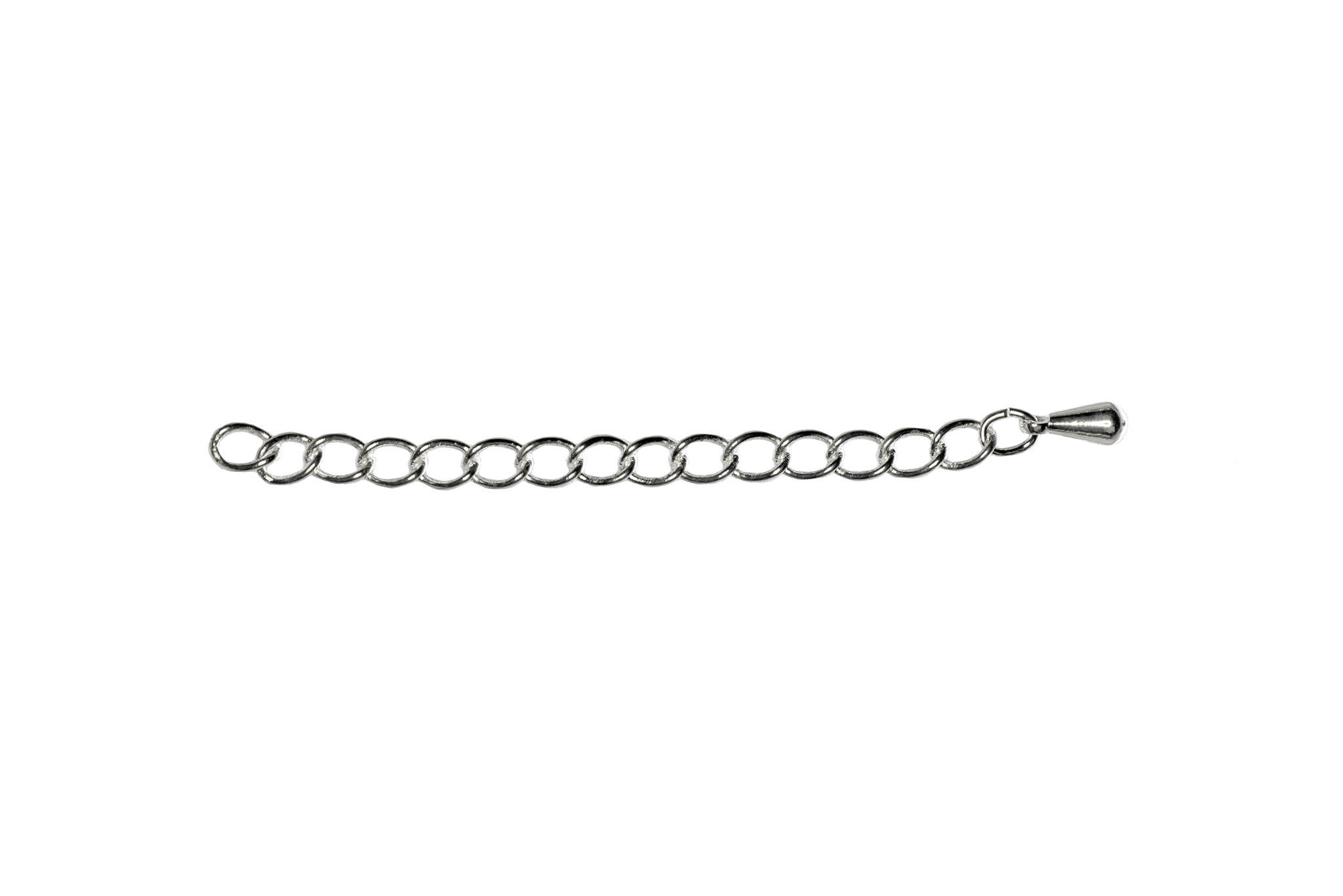 3mm Extender Curb Chain w/Pendant - Available in Multiple Colors - Sold Individually - CH-EXT2 2''