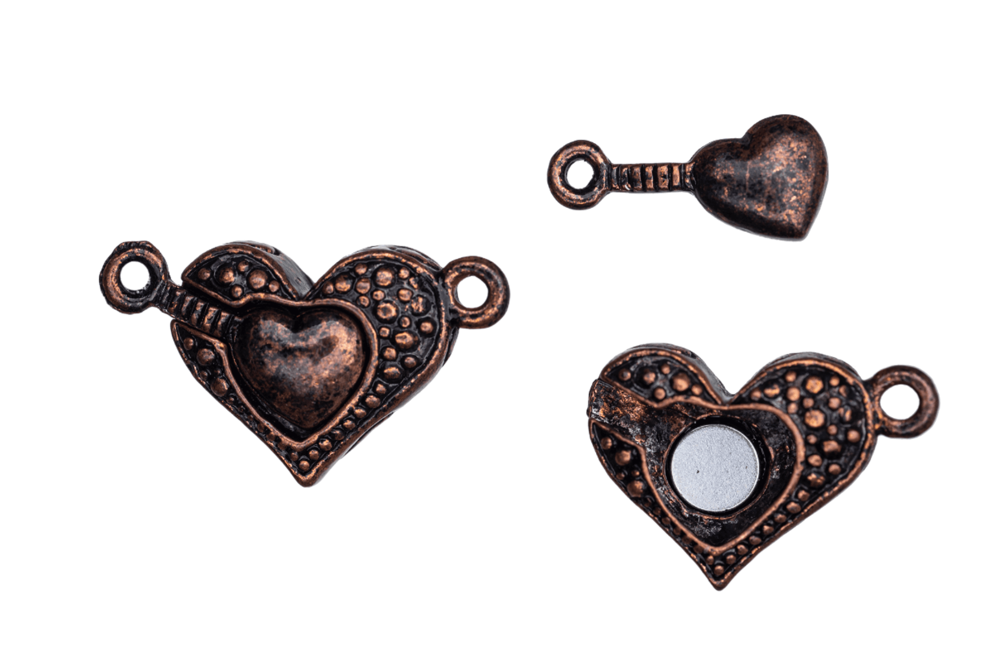 19mm x 11mm Heart Magnetic Clasp sold by the Piece - CL/MC12