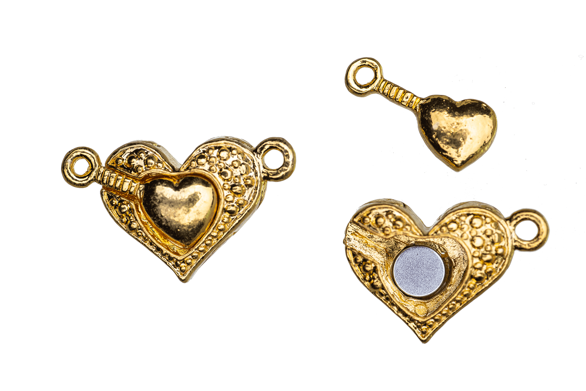 19mm x 11mm Heart Magnetic Clasp sold by the Piece - CL/MC12