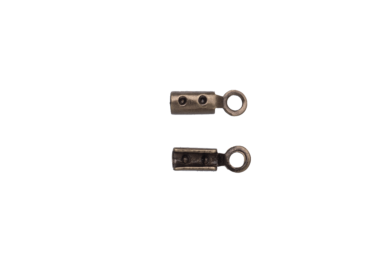 Fold Over Cord or Chain End - Fits 1mm Chain or Cord - Sold in packages of 24 - CRL 1.
