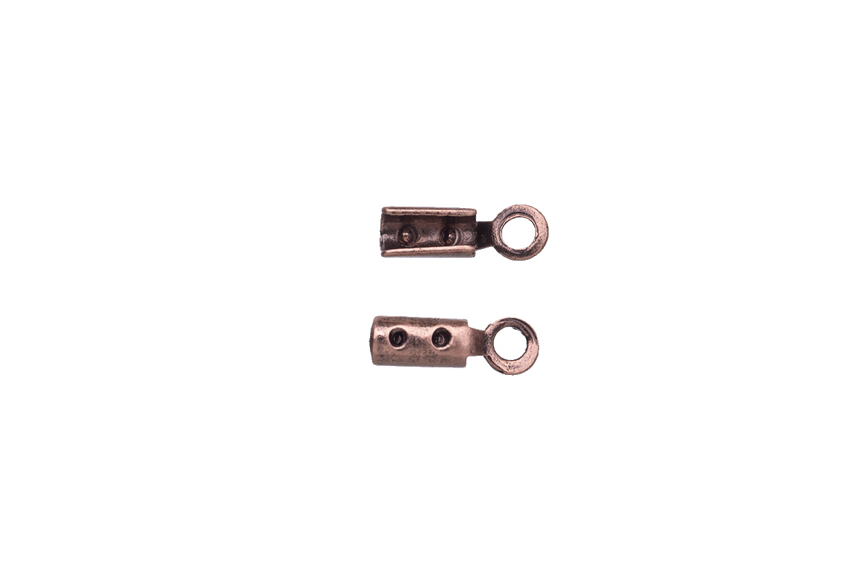 Fold Over Cord or Chain End - Fits 1mm Chain or Cord - Sold in packages of 24 - CRL 1.