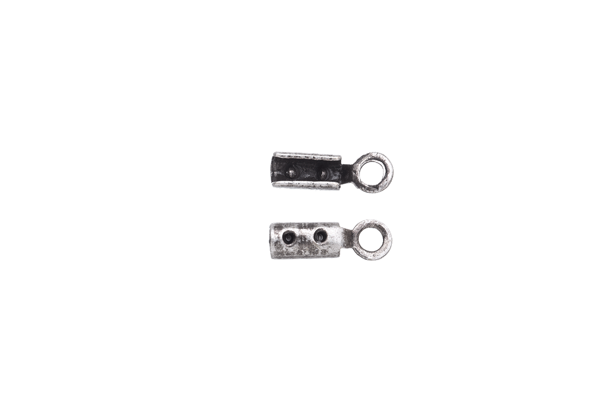 Fold Over Cord or Chain End - Fits 1mm Chain or Cord - Sold in packages of 24 - CRL 1.