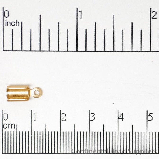 Cord End Fold-Over 2.5mm for Cord or Chain Multiple Colors - Per Dozen