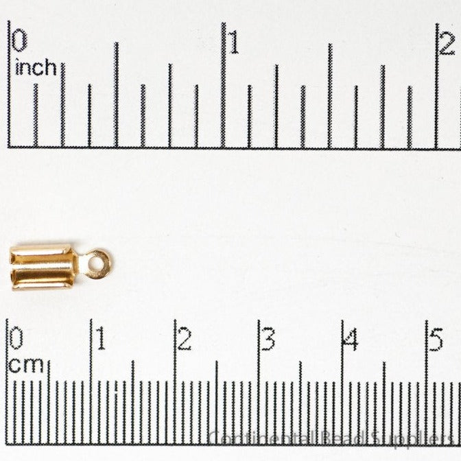 Cord End Fold-Over 3mm for Cord or Chain - Multiple Colors - Per Dozen