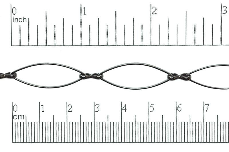 27mm x 8.7mm Oval Eye Link Chain - Made of Brass - Sold by the Foot - Ch-319
