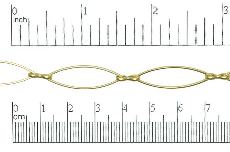 27mm x 8.7mm Oval Eye Link Chain - Made of Brass - Sold by the Foot - Ch-319