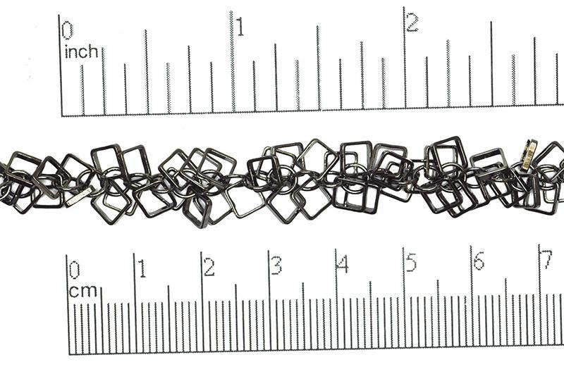 5.1mm Dangle Square Chain - Made of Brass - Sold by the Foot - Ch-801