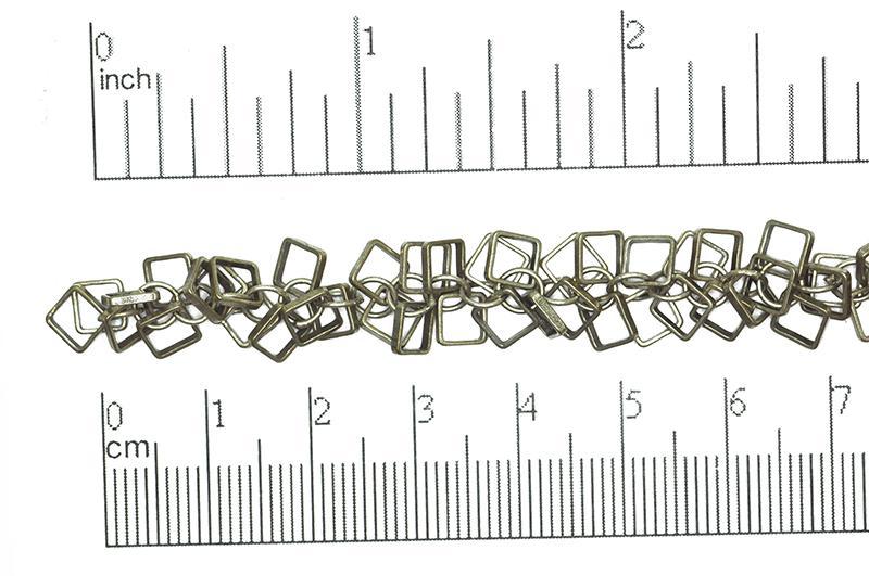 5.1mm Dangle Square Chain - Made of Brass - Sold by the Foot - Ch-801