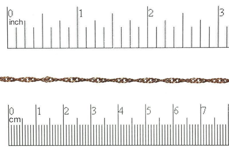 Singapore Curb Chain - 1.5mm available in Multiple Colors sold by the Foot - CH 805