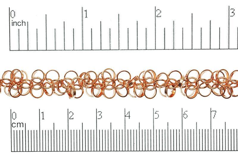 5mm Dangle Disc Chain - Made of plated brass - Sold by the foot - Ch-808